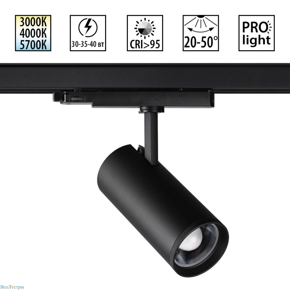 трековый трехфазный светильник novotech port nail 359584