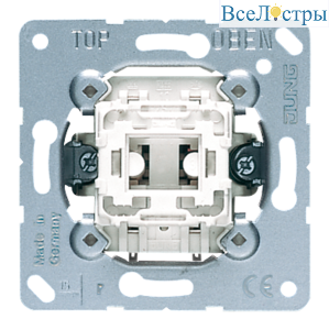 Кнопка 10AX 250V однополюсная с НО контактом Jung EP431U