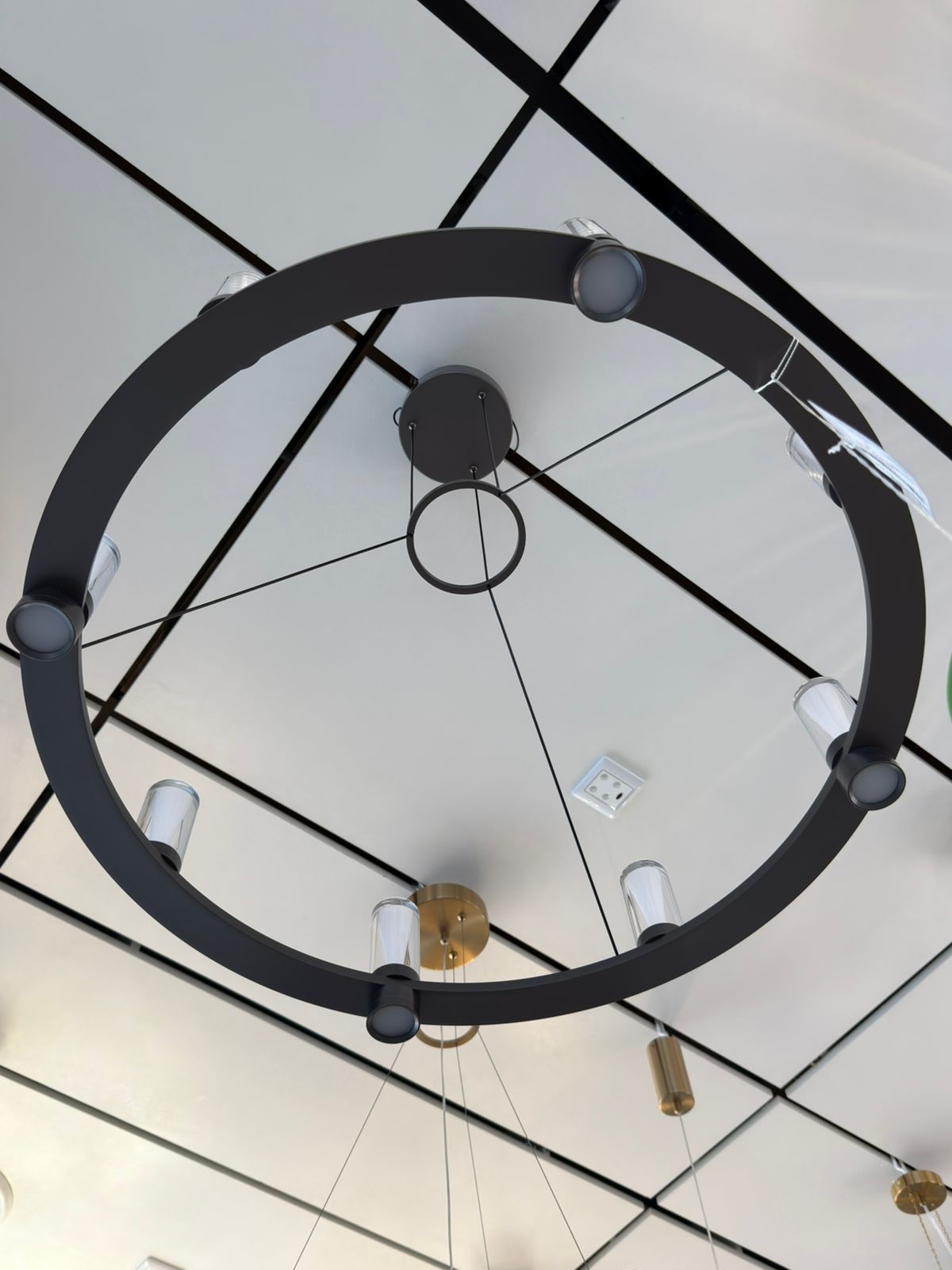 подвесная люстра odeon light hightech defance 7143/55l