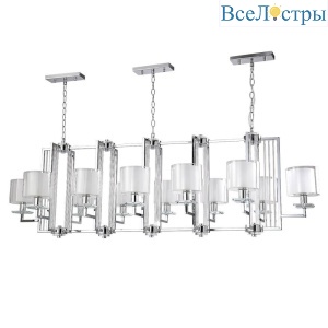 Подвесная люстра Crystal Lux NICOLAS SP12 L1600 NICKEL/WHITE