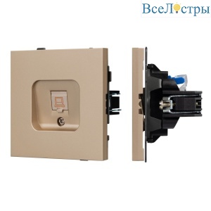 Механизм компьютерной розетки Arlight SCT-TENDO-MPC1-PL-GD (RJ-45, CAT6) 054099