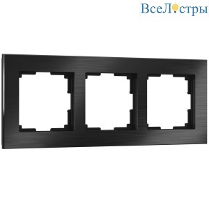 Рамка Werkel Aluminium на 3 поста черный алюминий W0031708 4690389158100