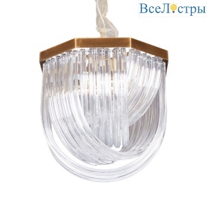 Подвесной светильник Delight Collection Murano Glass A001-400 L4 brass/clear