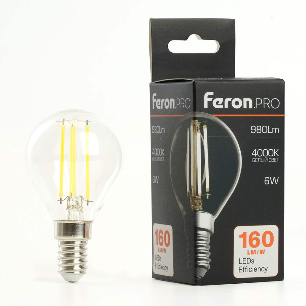 лампа светодиодная feron lb-1706 e14 6w 4000k 51257