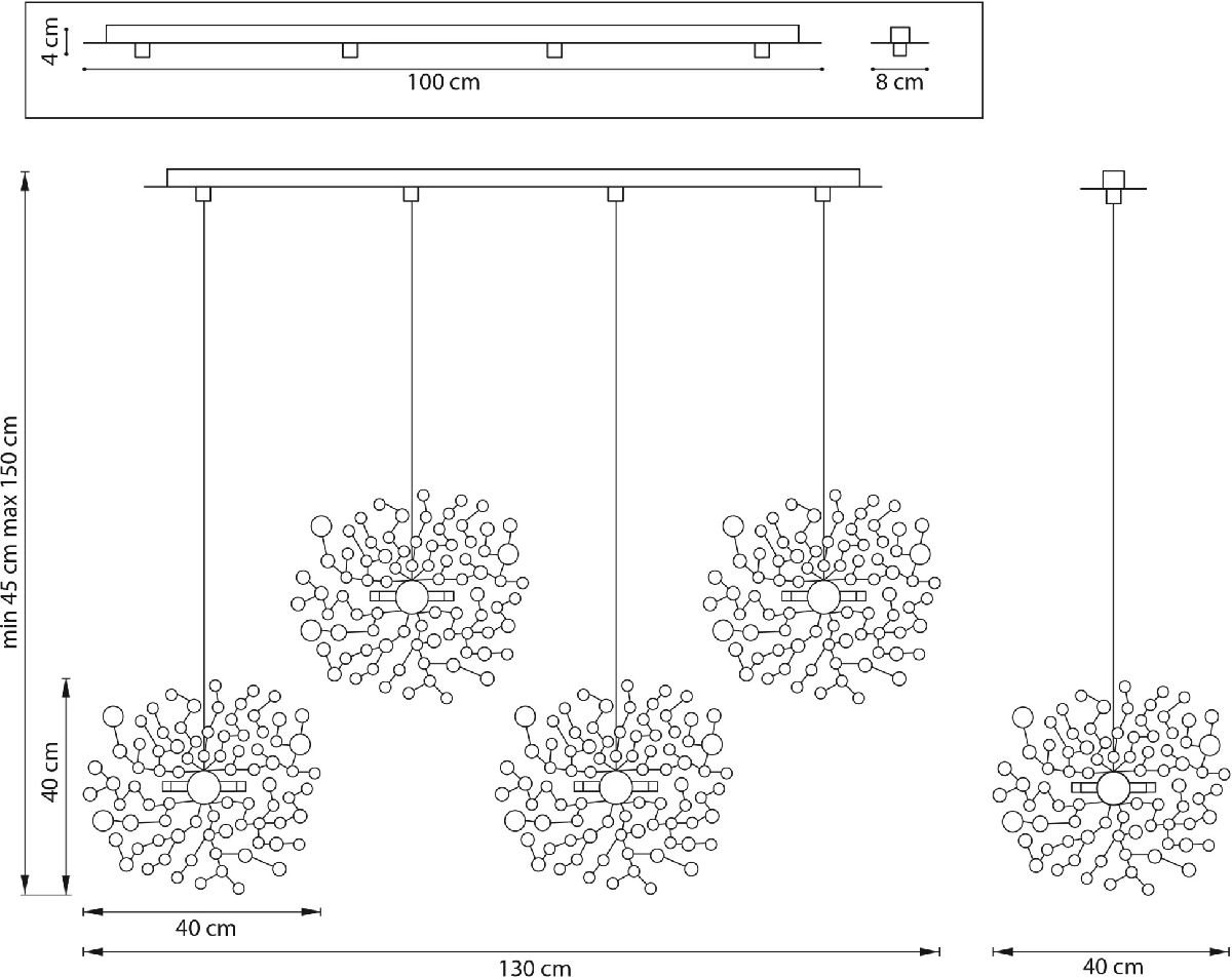 подвесная люстра lightstar extra (721132+ 572142) l4pl721132