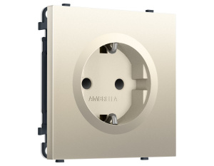 Комплект механизма электрической розетки SIGMA Шёлк 50Hz 2P+E с/з с/ш 16A-250V QUANT PRO Ambrella Volt MS547010 (SP5470, PR141)