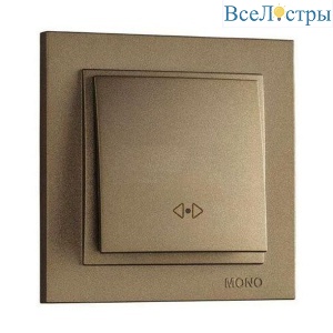 Выключатель Mono Electric Despina одноклавишный перекресный бронза 102-232325-112