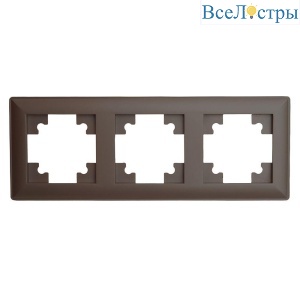 Рамка 3-постовая Stekker Катрин шоколад PFR00-7003-04 39819
