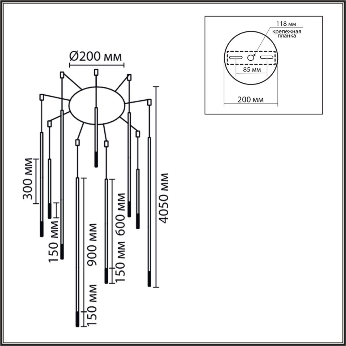 подвесная люстра lumion ledio stick 8400/27l