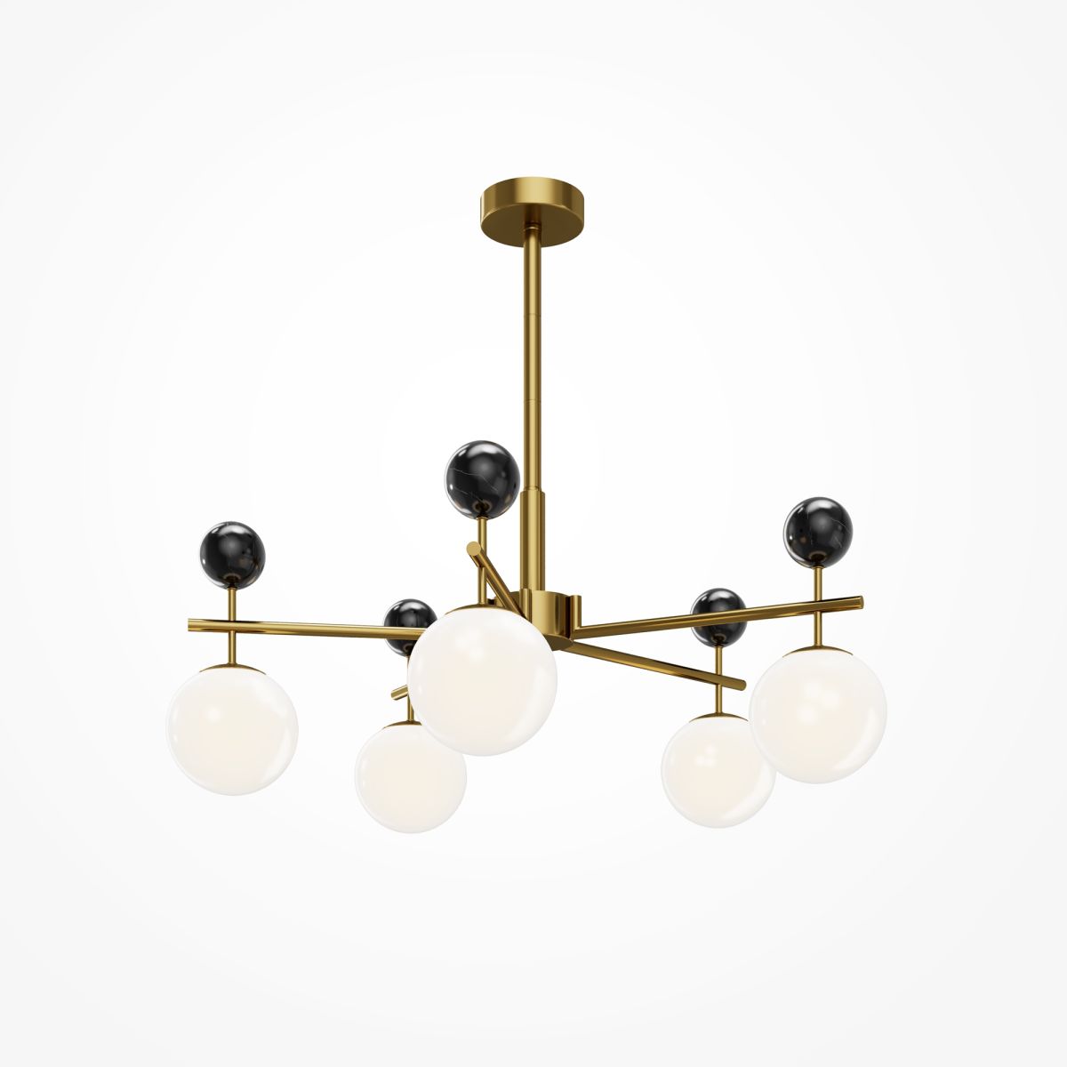 люстра на штанге maytoni museo mod436pl-05bs