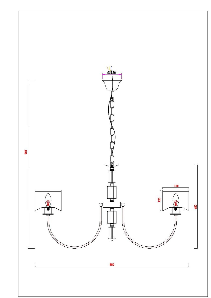 подвесная люстра arte lamp attore a4092lm-8cc