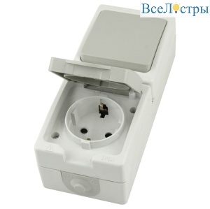 Розетка одноместная с/з + выключатель одноклавишный Stekker Велена PST16-21-54V/10-211-54 49738