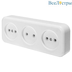Розетка тройная 2P Stekker Брест белый PST16-50-20 39699