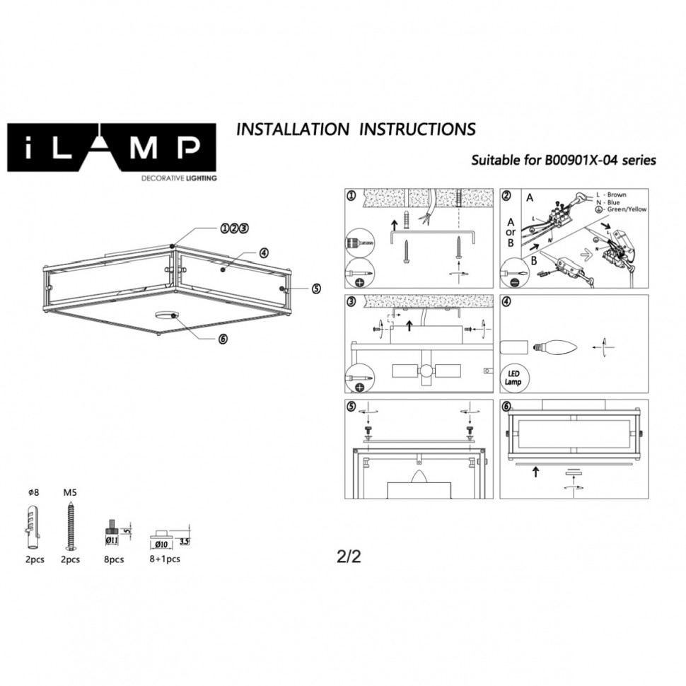 потолочный светильник ilamp dice 901x-4 cr