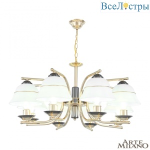 Подвесная люстра Arte Milano Florentia-1240 301240/8 Bk/Gd