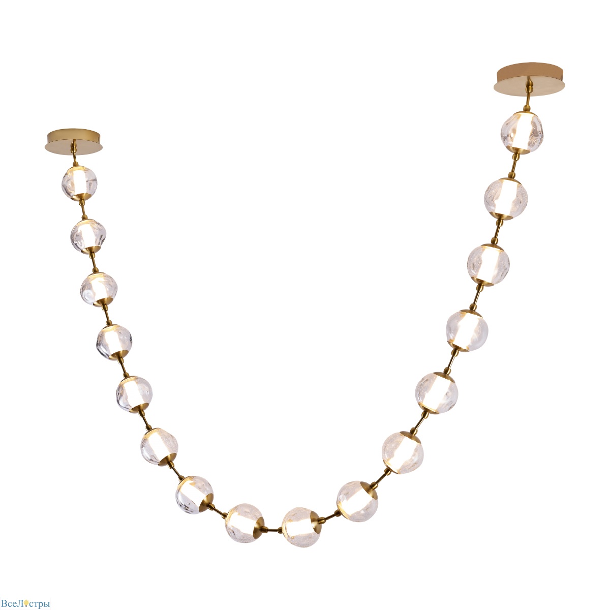 подвесной светильник delight collection od2437a-16 brass/clear