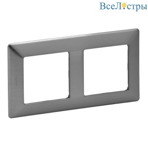 Рамка 2-постовая Legrand Valena Life Сталь 754152