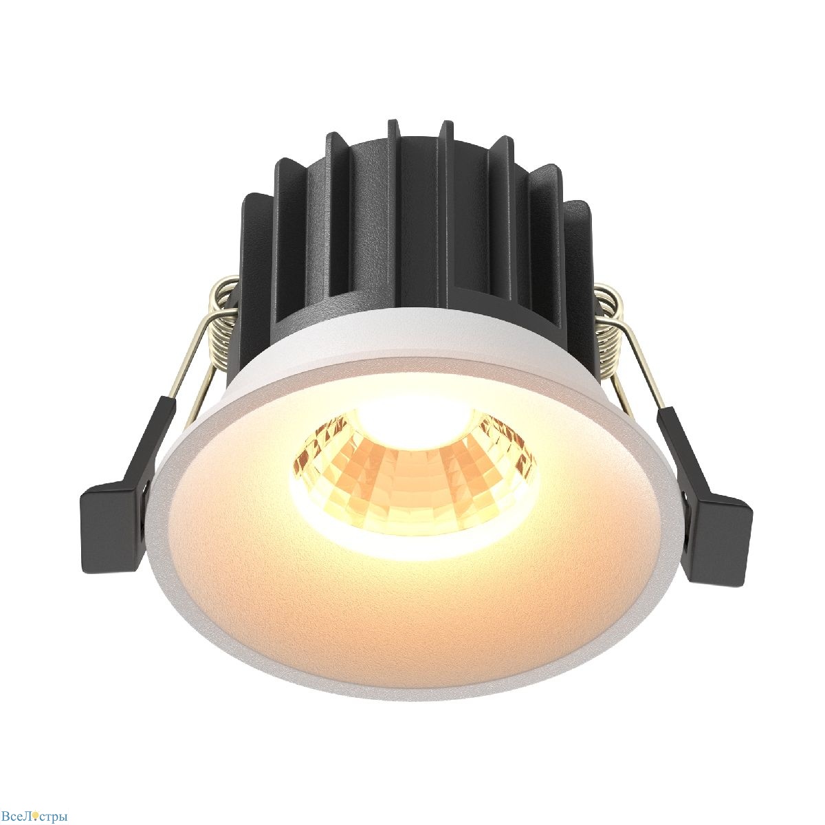 встраиваемый светильник maytoni round dl058-12w2.7k-w