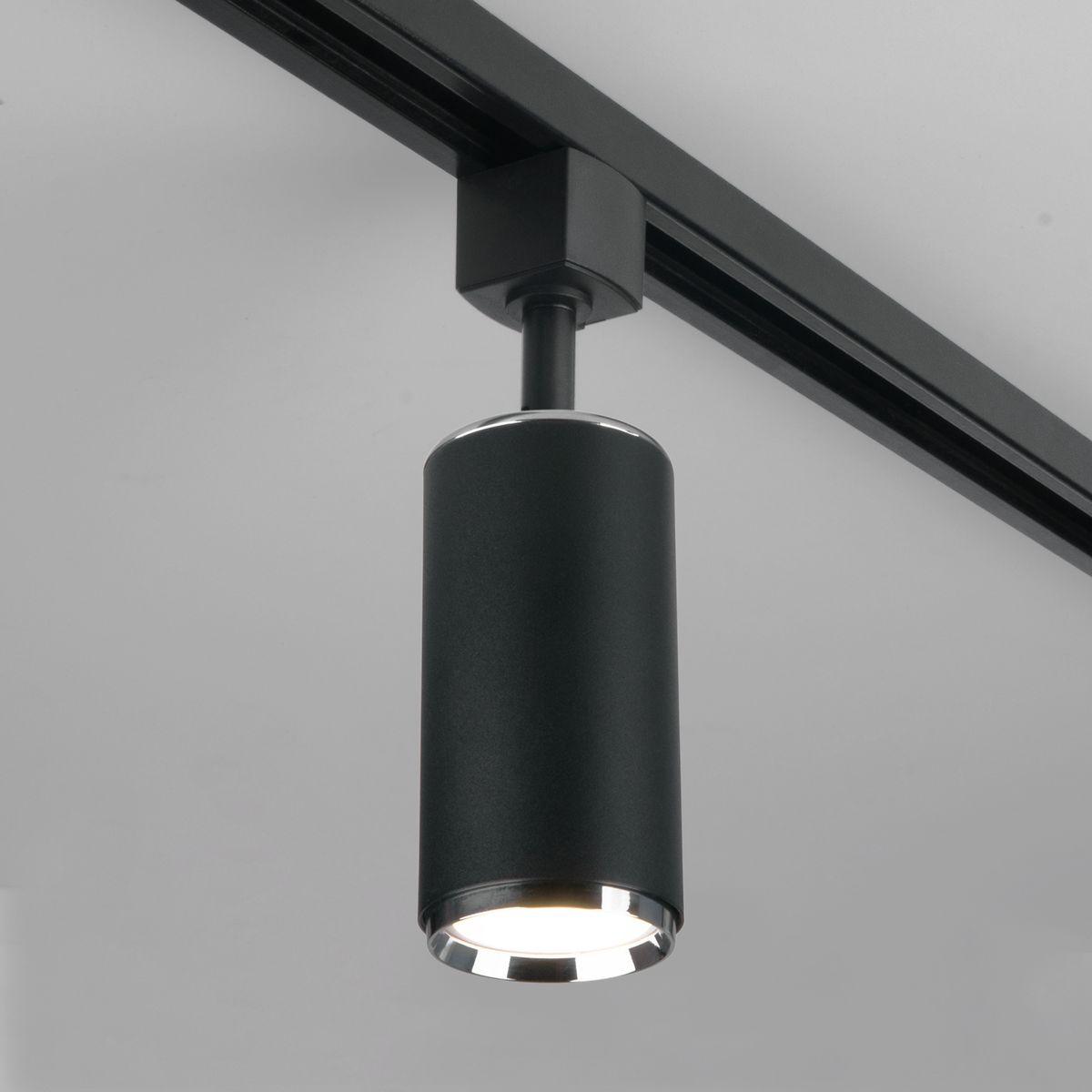 трековый светильник elektrostandard svit gu10 черный/хром mrl 1013 4690389149658