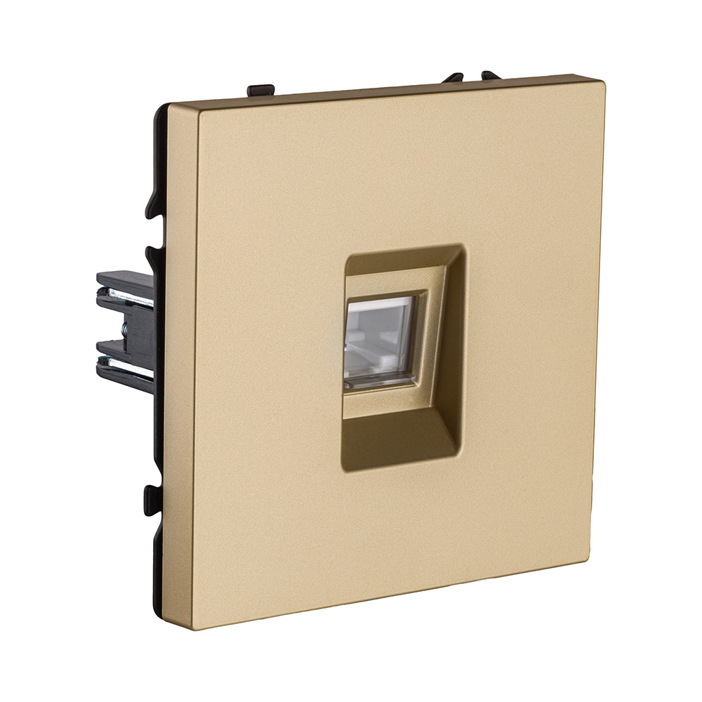 розетка ethernet rj45 cat.6, золотой kollinger eclipse ec-017gd