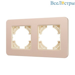 Рамка на 2 поста алюминиевая Arlight FRM-AKIRY-SFAL-2-GD 049739