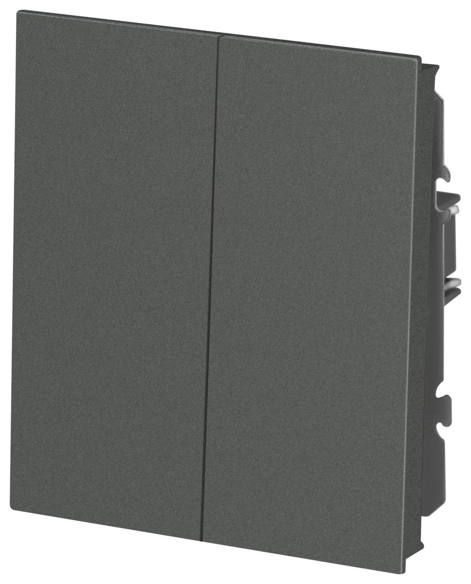 переключатель эра arktik 16-1106-06 двойной 10ах-250в графит б0070369