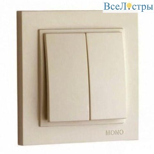 Выключатель Mono Electric Despina двухклавишный крем 102-170025-102