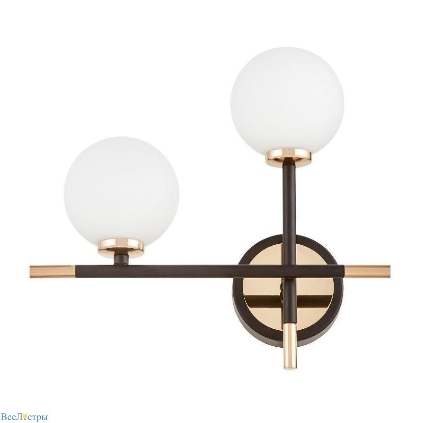настенный светильник lumina deco marsiada ldw 6033n-2 bk+gd
