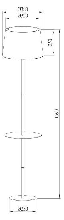 торшер arte lamp connor a2102pn-1wh