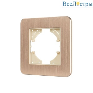Рамка алюминиевая на 1 пост Arlight FRM-AKIRY-AL-1-GD 049683