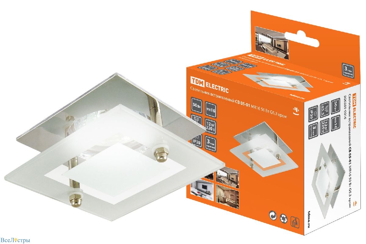 встраиваемый светильник tdm electric св 05-01 sq0359-0016