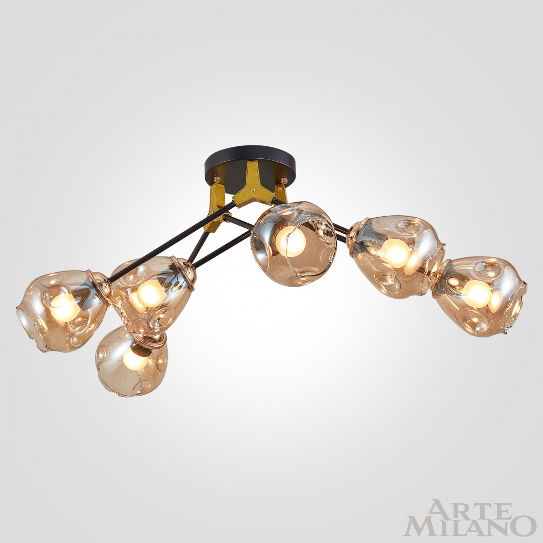 потолочная люстра arte milano amalfi 252588/6 br