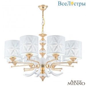 Подвесная люстра Arte Milano Florentia-2097 302097/8 Wh/Gd