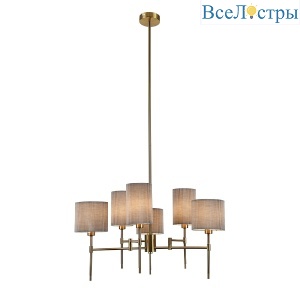 Люстра на штанге Indigo Plisse 13033/6R Brass V000536