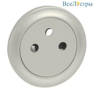 Лицевая панель Legrand Celiane розетки французского стандарта титановая 068411