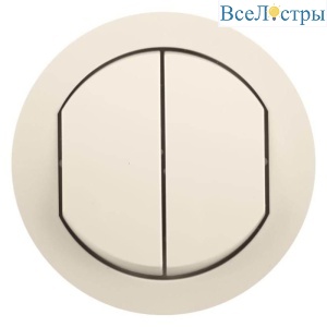 Лицевая панель Legrand Celiane выключателя двухклавишного слоновая кость 067822