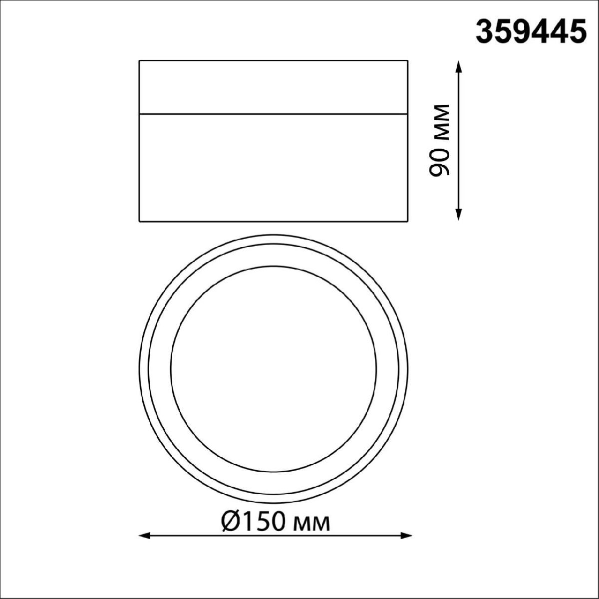 накладной светильник novotech aura over 359445