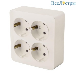 Розетка 4-местная 2P+PE Stekker София слоновая кость MST16-14S-04 49509