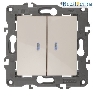 Выключатель двойной с подсветкой Эра 14-1105-02 Б0034238