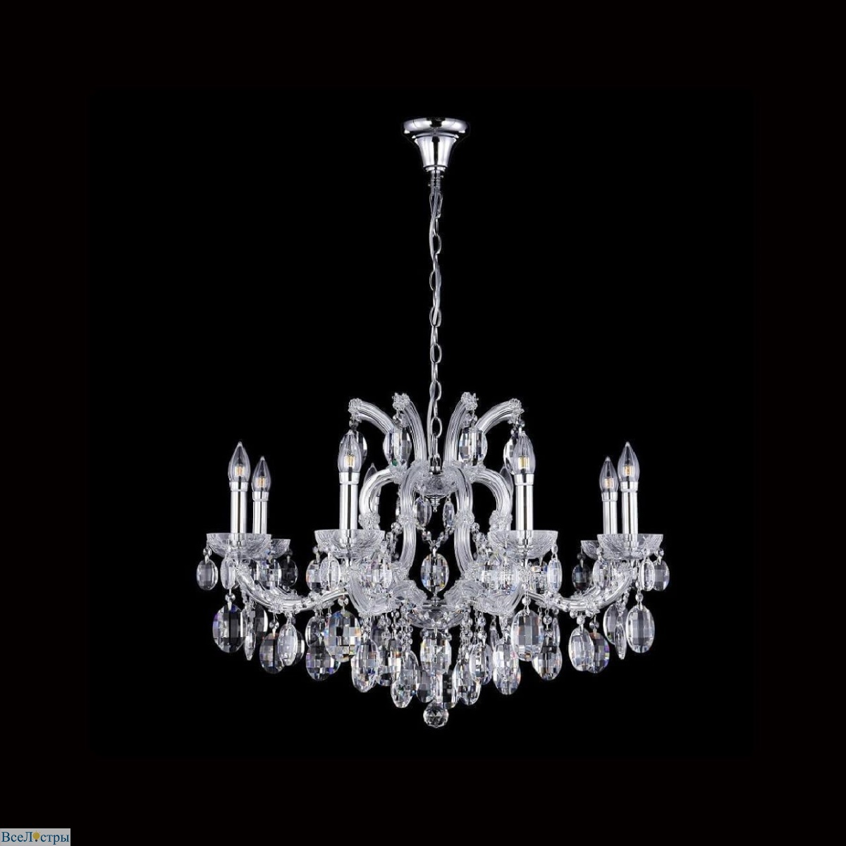 подвесная люстра crystal lux hollywood sp8 chrome