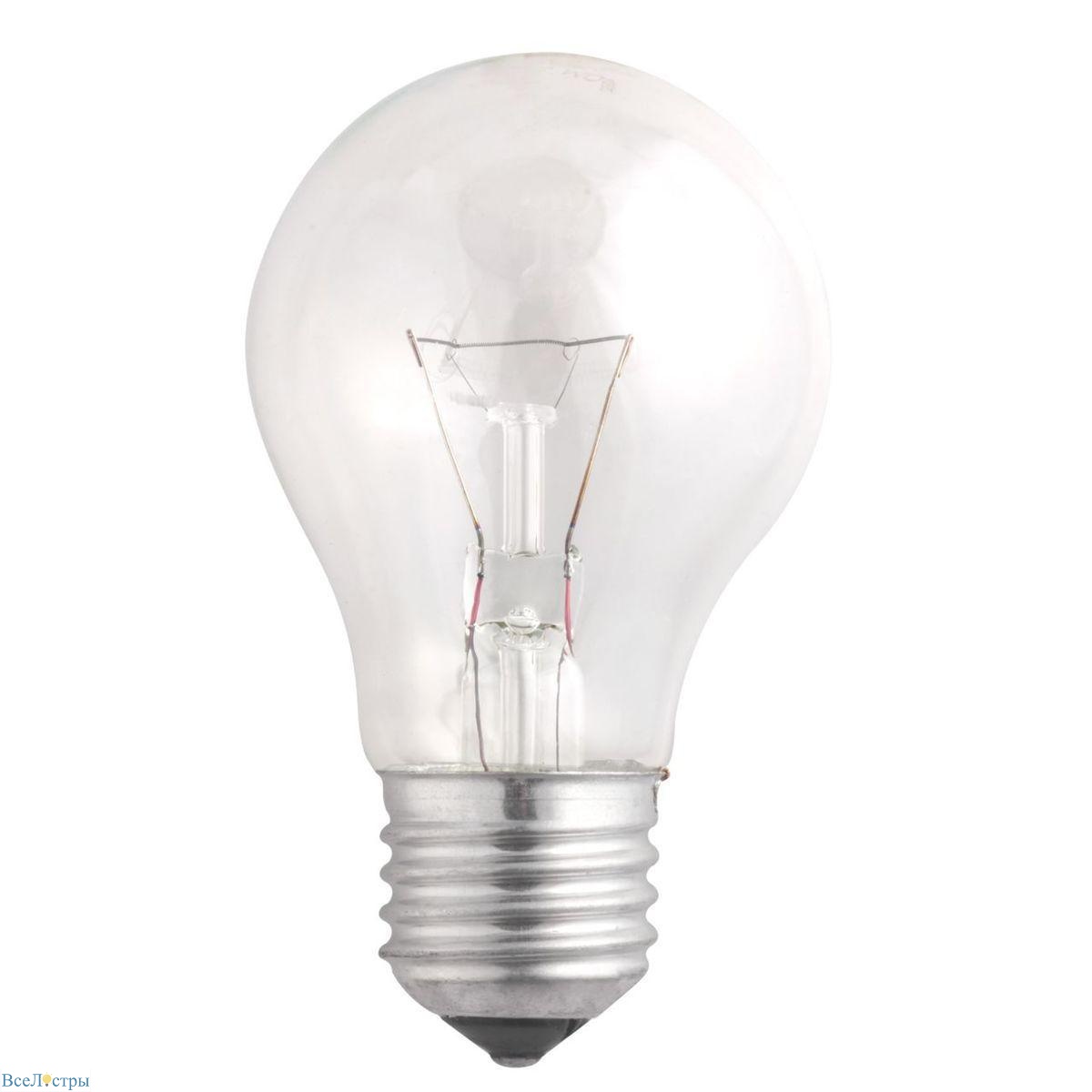 лампа накаливания jazzway e27 95w 2700k прозрачная 2859310