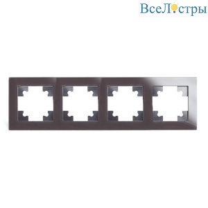 Рамка 4-постовая Stekker Катрин шоколад GFR00-7004-04 39538