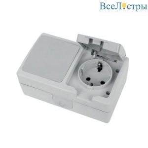 Розетка 1-местная с выключателем Stekker Велена PST16-21-54/10-211-54 49728