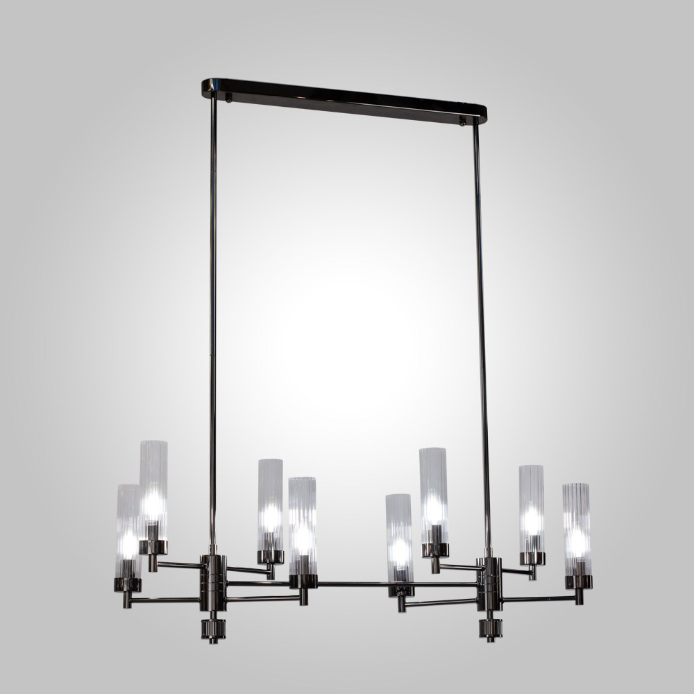 люстра на штанге am group indigo spl8 pearl black