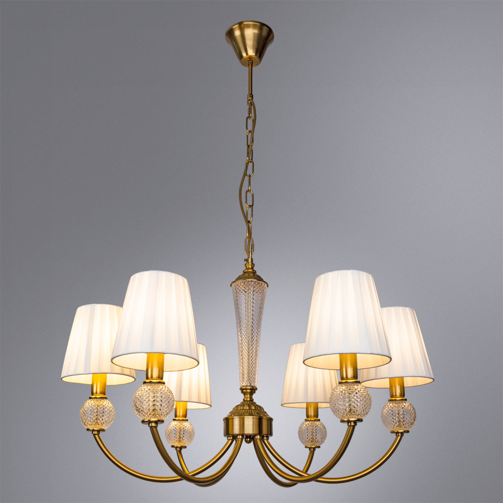 подвесная люстра arte lamp gracie a7301lm-6pb