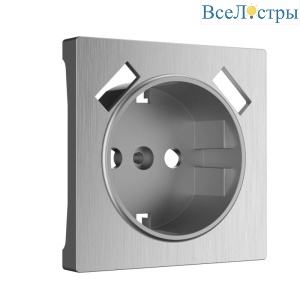 Накладка для розетки USB Werkel cеребряный рифленый W1179509 4690389159848