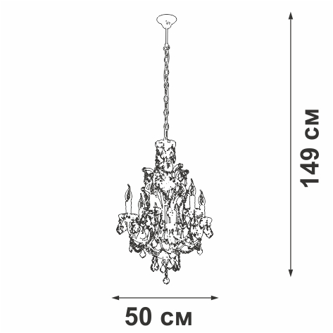 подвесная люстра vitaluce v5815-7/6