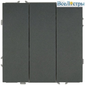 Выключатель Эра Galaxy 15-1107-06 тройной 10АХ-250В IP20 графит Б0070724