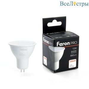 Лампа светодиодная Feron G5.3 10W 6400K матовая LB-1610 38160