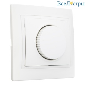 Выключатель света с регулятором яркости 300 Вт IP20,слоновая кость "Дельта" General 477264